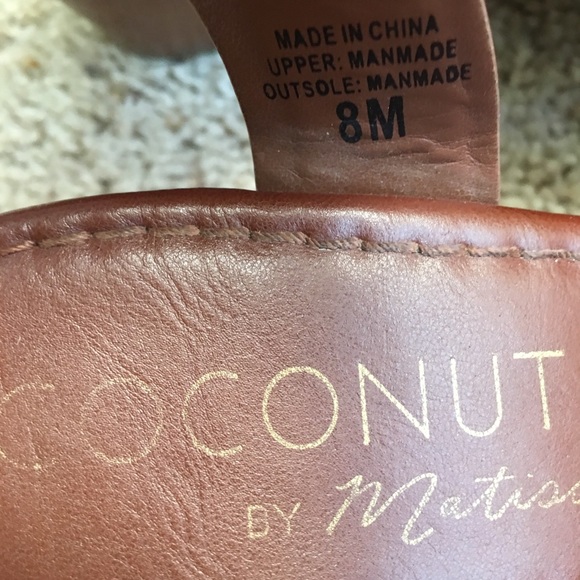 Coconut by Matisse brown wedge heels sz 8 - Picture 5 of 6